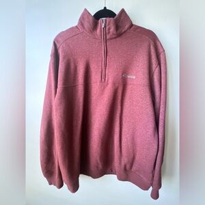 Red Mens Columbia half zip- size L